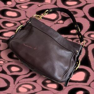 Coach Zoe Dark Brown Leather Y2K Designer